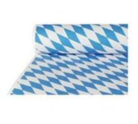 Papstar #12544 Rouleau de Nappe en Papier avec gaufrage damassé « Bleu Bavarois » (1 pièce) 50 x 1 m pour la Maison, la Restauration ou Les festivités, découpable à volonté
