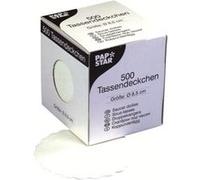 PAPSTAR - Napperon - Taille 8.5 cm - rond - jetable - blanc (pack de 500) Blanc G