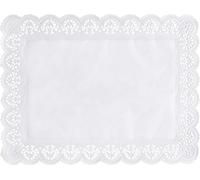 Papstar napperons en papier rectangulaire blanc 40 x 30 mm 100 pièces
