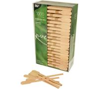 Papstar Pack De 1000 Touillettes Agitateurs "Pure" En Bois 130 Mm