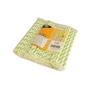 Papstar pailles papier vertes 6x200mm 100 pièces