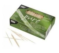 Papstar papstar cure-dent "pure" , en bois, rond, longueur: 65 mm noir G