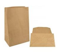 papstar papstar sac en papier à fond plat, brun noir Noir G