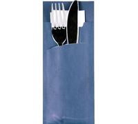 Papstar pochettes à couverts bleu 20x8,5cm