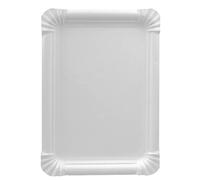 Papstar Plateau rectangulaire en carton Pure 11071 blanc 16,5 x 20 cm 250 pièces