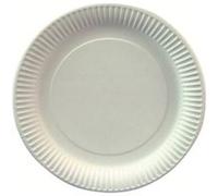 PAPSTAR pure - Assiette - Taille 23 cm - rond - jetable - blanc (pack de 100) Blanc