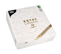 Papstar RC Serviettes New Mediterranean blanc 40 x 40cm 50 pièces