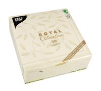 PAPSTAR #11651 Royal Collection Lot de 50 Serviettes Pliage en 4 40 cm x 40 cm Champagne « New Mediterran »