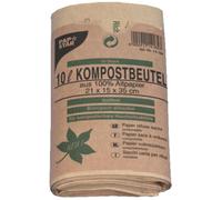 PAPSTAR Sac à compost marron 10 litres 10 pièces