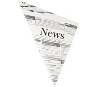 PAPSTAR Sac en pointe "Newsprint" 270 x 190 x 190 mm