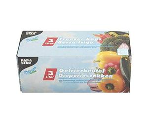 PAPSTAR Sacs de congélation 3 litres 250 x 320 mm Transparents Vous recevrez 1 paquet, Contenu du packaging : 75 sachets