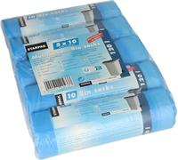 PAPSTAR Sacs poubelle HDPE avec cordon de serrage 120 litres bleu 5 x 10 sacs
