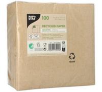 PAPSTAR Serviette, 330 x 330 mm, 3 couches, naturel