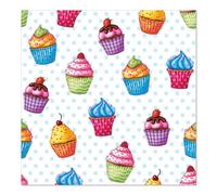 PAPSTAR Serviettes à motif "Cupcakes" 330 x 330 mm 20 pièces