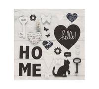 PAPSTAR Serviettes à motif "Home" 330 x 330 mm 20 pièces