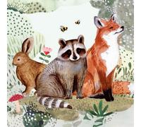 PAPSTAR Serviettes à motif "Rabbit Racoon & Fox" 330 x 330 mm 20 pièces