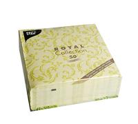 Papstar Serviettes Damascato Chaux