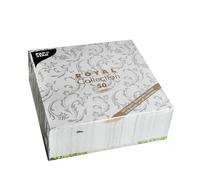 Papstar Serviettes Royal Collection Pliage 1/4 40 x 40 cm Gris damascato 50 serviettes
