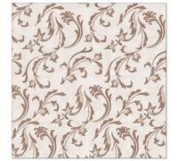 Papstar serviettes Damascato marron 40 x 40cm 50 pièces 85004