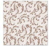 Papstar Serviettes Damassées Marron 40 x 40 cm Lot De 50 Serviettes 85004