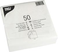 PAPSTAR Serviettes de table 330 x 330 mm 2 plis blanc 50 pcs