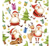 PAPSTAR Serviettes de table à motif de Noël "Happy Santa" 330 x 330 mm 20 pièces