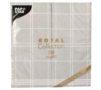 Papstar serviettes de table gris Kitchen