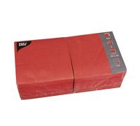 Papstar Serviettes, 330 X 330 Mm, 3 Couches, Rouge 1/4 Pli...