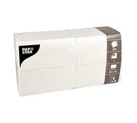 PAPSTAR Serviettes en Papier Blanc 33 x 33 cm