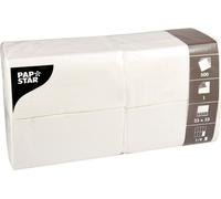 Papstar serviettes gaufrées blanc 1 pli 500 pièces