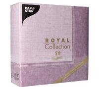 Papstar Serviettes Lilas 40x40 CM 50 Pièce