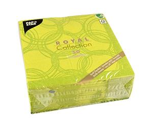 Papstar Serviettes, Mouchoir, Vert Citron, 7.8 x 20 x 20 cm