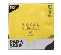 Papstar serviettes RC jaune 40x40 cm 20 pièces