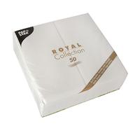 Papstar Serviettes Royal Collection Blanc 40x40cm 50 Pièce