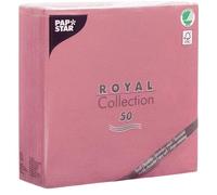 Papstar 50 Serviettes Royal Collection 1/4 40 x 40 cm Rose