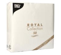 Papstar Serviettes Royal Collection 11622 Blanc 40 x 40 cm Lot de 50