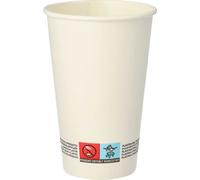 PAPSTAR Trinkbecher pure 87458 Pappe 03l weiß 50 St./Pack.