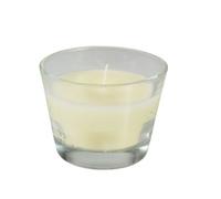 Papstar verre rempli de cire bougie Ivory 100x80mm