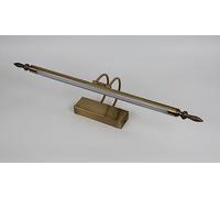 PAPUQ Applique murale LED pour éclairer des tableaux, miroirs, murales, 12 W, style traditionnel et élégant, teinte de lumière chaude 3000 K, finition bronze antique, articulée. 66 cm