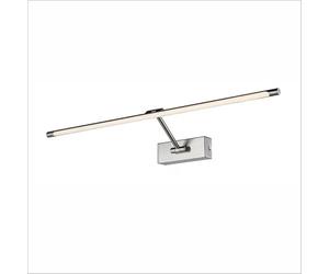PAPUQ Applique murale LED pour éclairer tableaux, miroirs, peintures murales, traditionnelle et élégante 8W, tonalité de lumière chaude 3000K, nickel mat, articulée et réglable. 48 cm