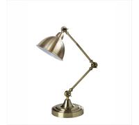 PAPUQ Lampe de bureau, de table, rétro, classique, vintage en bronze vieilli, E27