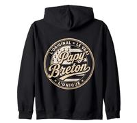 Papy Breton L'Original Le Vrai L'Unique Cadeau Bretagne Sweat à Capuche
