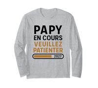 Papy en Cours 2027 Annonce 1er Bébé Grand Parents Futur Papi Manche Longue