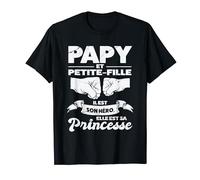 papy et petite-fille il est son héros elle Princesse Papy T-Shirt