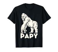 Papy Grand Père Afrique Africain Gorille Nature Sauvage T-Shirt