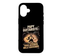 Papy Guitariste Trois Accords Mille Souvenirs Coque pour iPhone 16