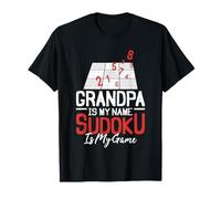 Papy is My Name Funny Quiz Sudoku Grandpa Appreciation T-Shirt