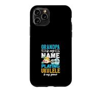 Papy is My Name Playing ukulélé is My Game Player Coque pour iPhone 11 Pro