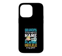 Papy is My Name Playing ukulélé is My Game Player Coque pour iPhone 14 Pro Max