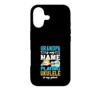 Papy is My Name Playing ukulélé is My Game Player Coque pour iPhone 17